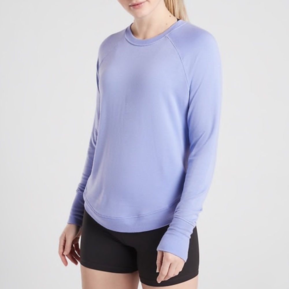 Athleta Mindset Sweatshirt Victorian Periwinkle S